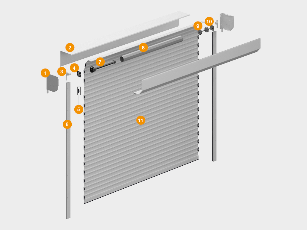 Ворота рулонные (Рольворота) из одностороннего экструдированного роллетного профиля RHE84М 2