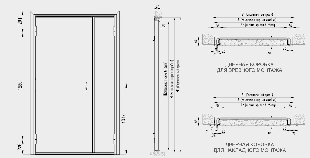 Противопожарные двери двустворчатые 2