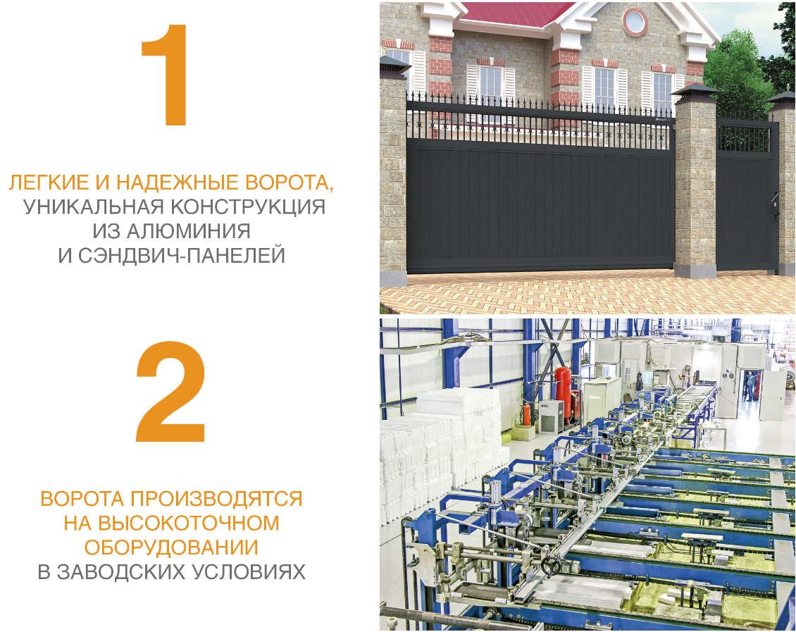 Откатные ворота из сендвич-панелей 31 Откатные ворота из сендвич-панелей 31