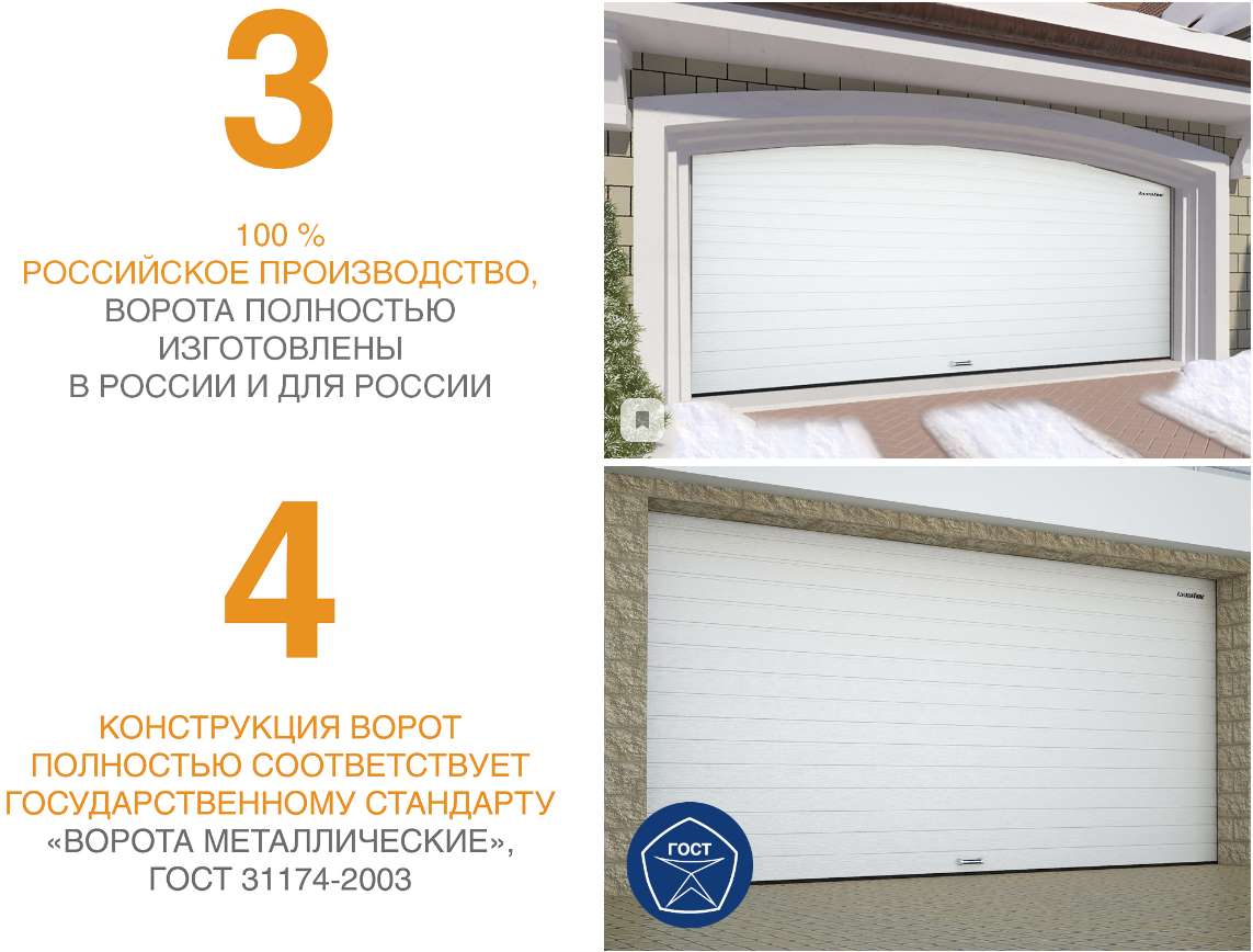 Ворота гаражные секционные с пружинами растяжения RSD01BIW 11