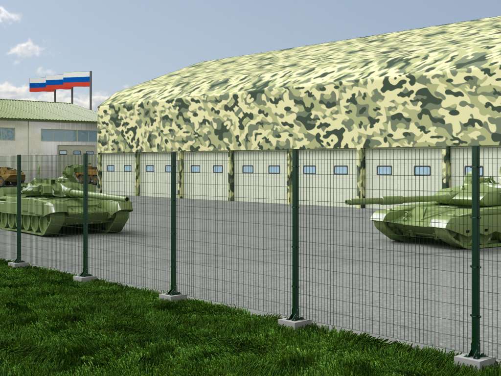 Забор из заборной секции «Усиленная» и стального прутка 6 мм 8