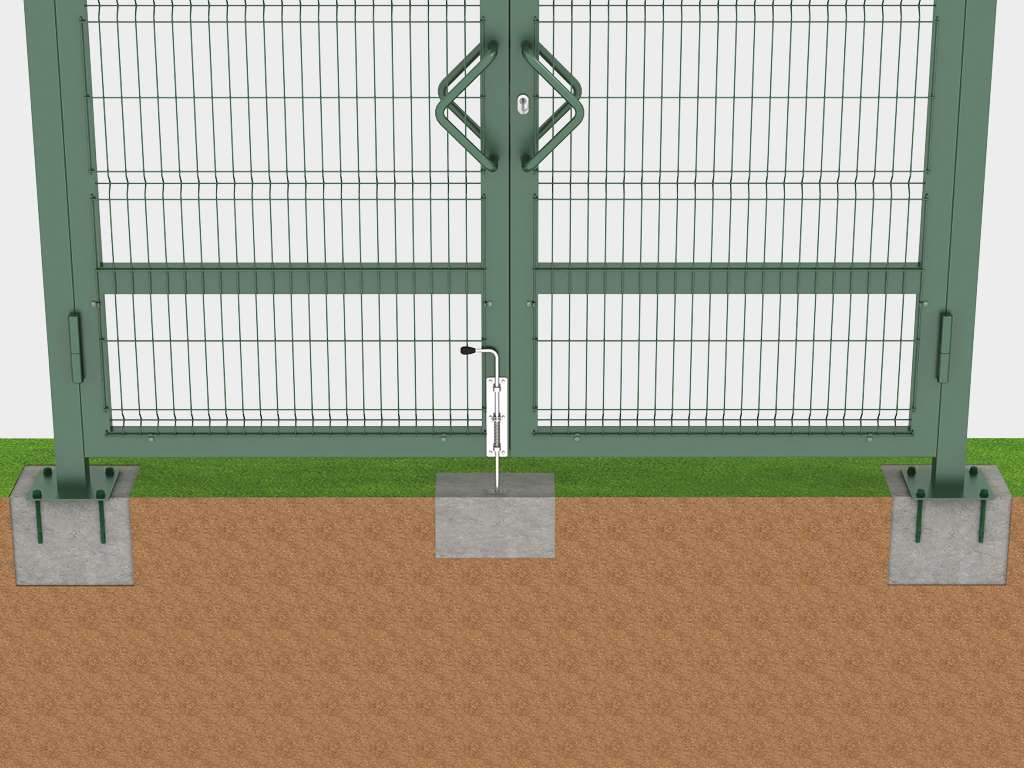 Ворота распашные со стальной рамой с заполнением сварной сеткой 6