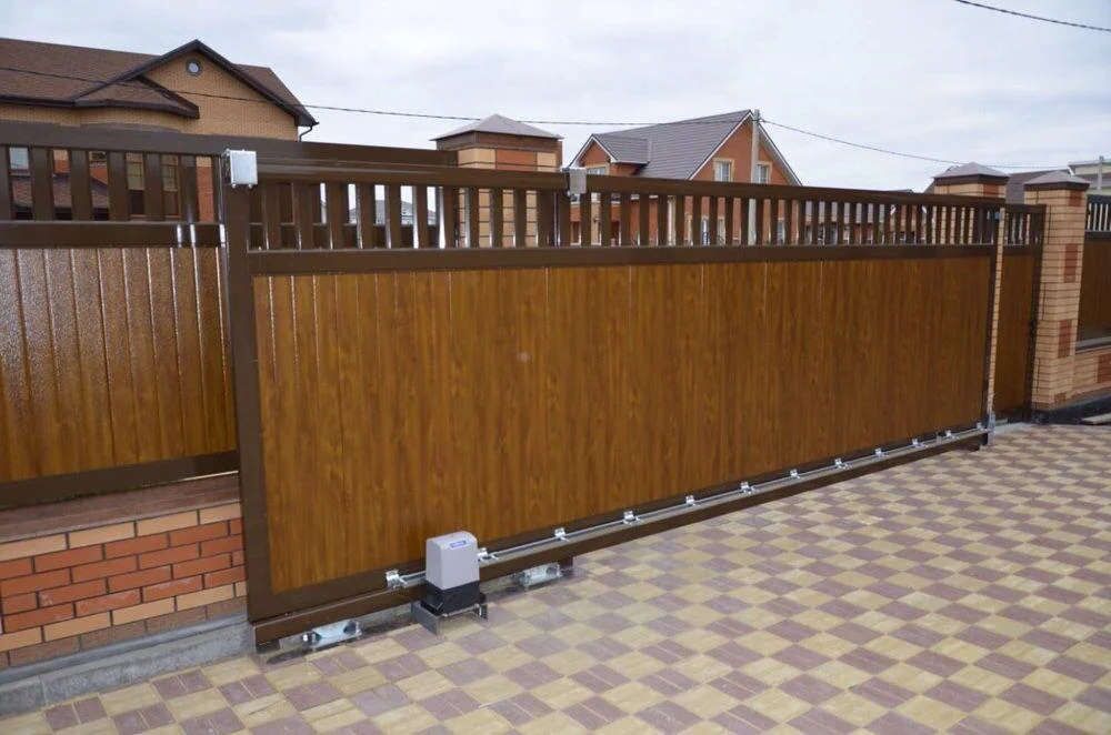 Откатные ворота из сендвич-панелей 30 Откатные ворота из сендвич-панелей 30