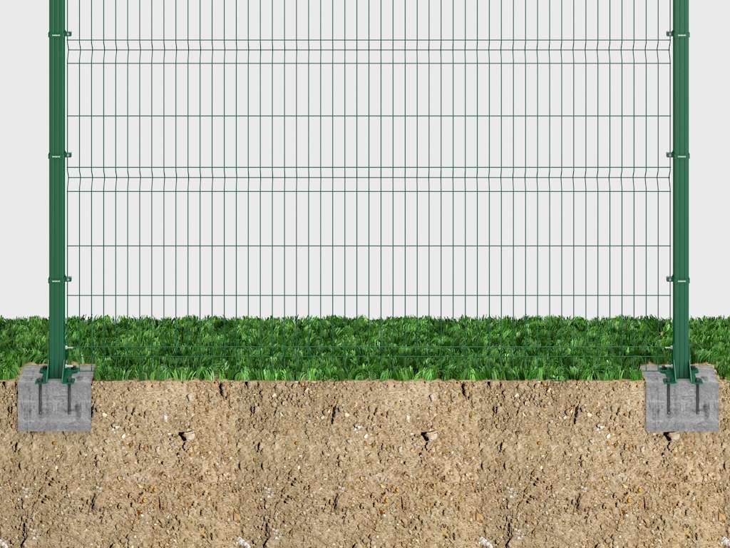 Забор из заборной секции «Оптима Лайт» и стального прутка 3,5 мм 7