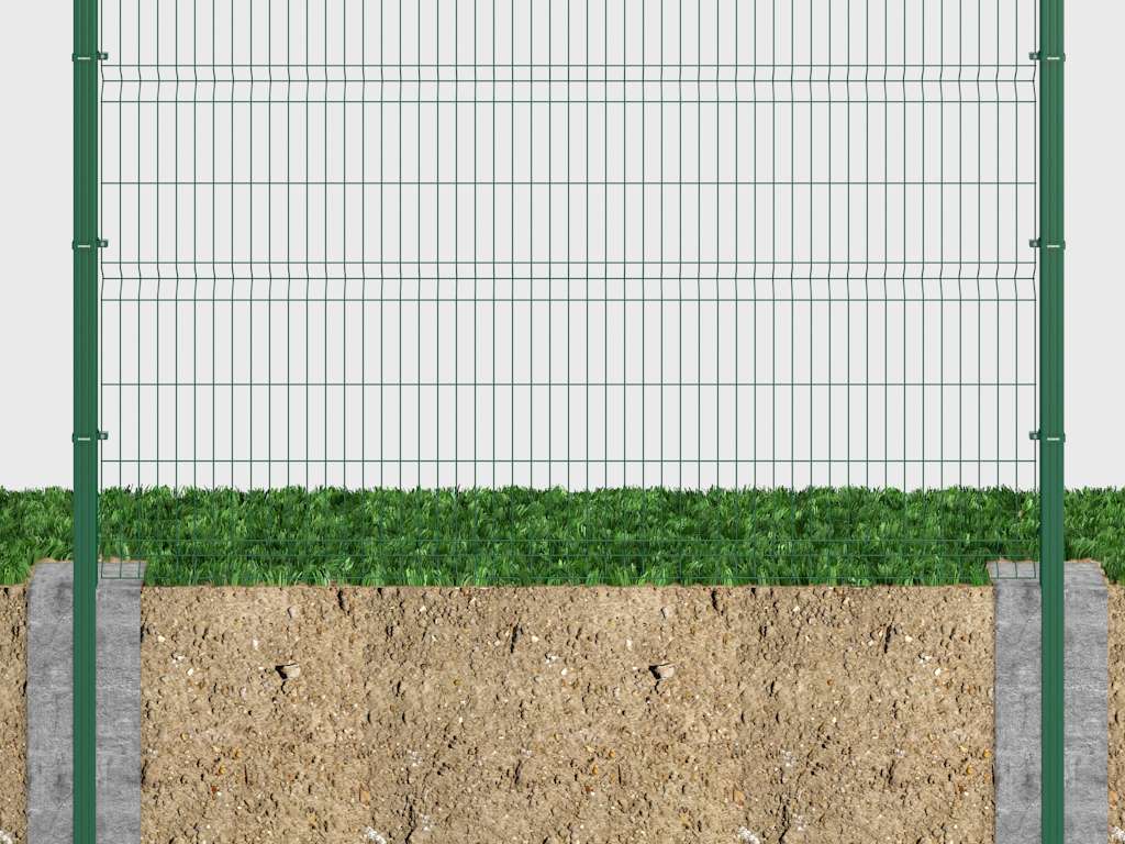 Забор из заборной секции «Оптима Лайт» и стального прутка 3,5 мм 8