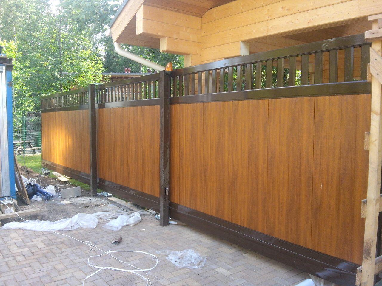 Откатные ворота из сендвич-панелей 13 Откатные ворота из сендвич-панелей 13