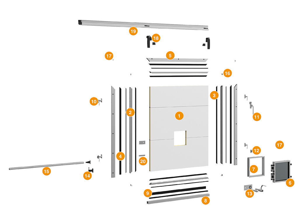 Откатная дверь для камер с регулируемой газовой средой серии RGS 1 RGS_drawing_set