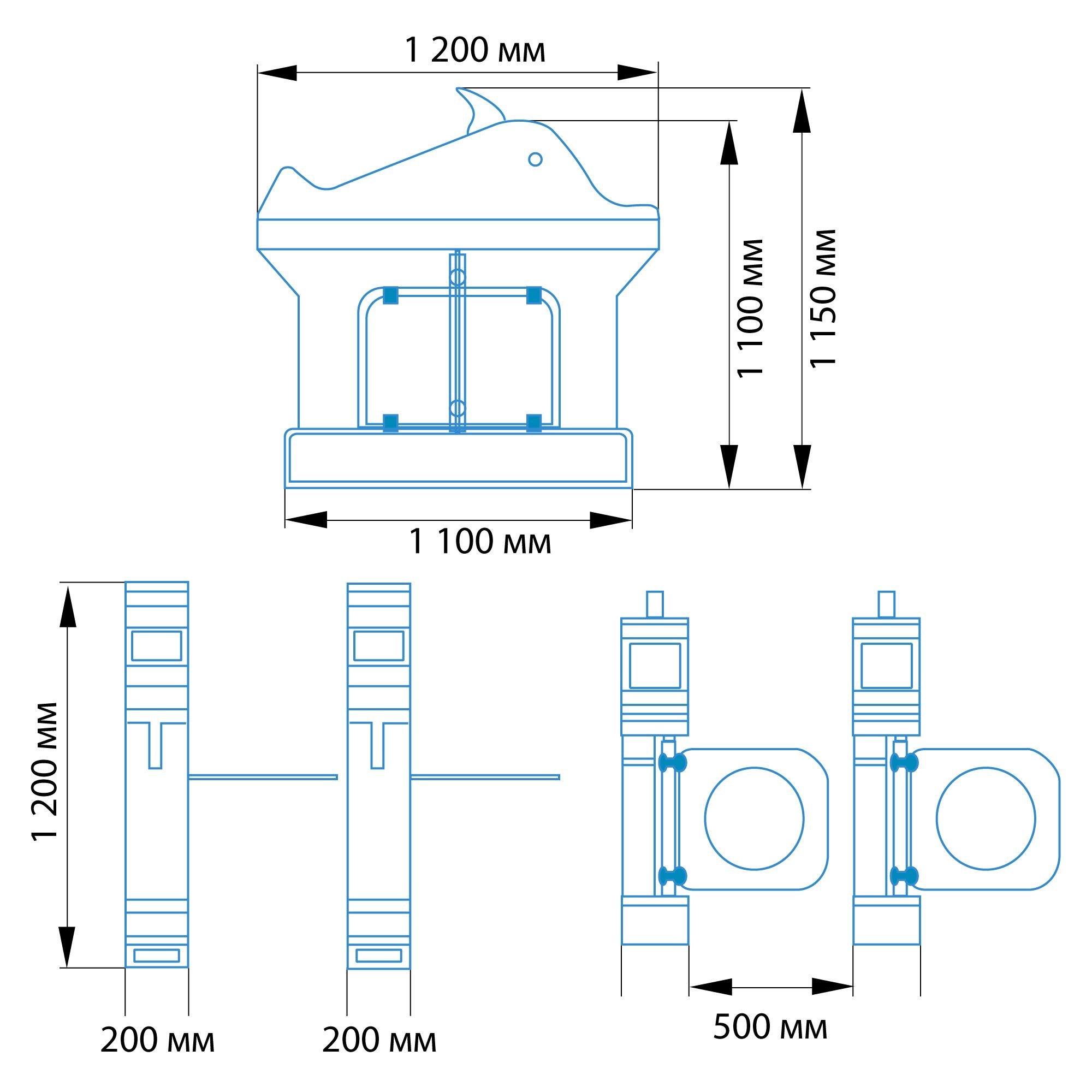 Детский турникет БЛОКПОСТ ТД 600 1