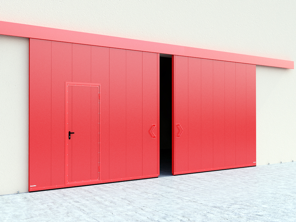 Откатные противопожарные ворота с классом огнестойкости EI60, EI90 5