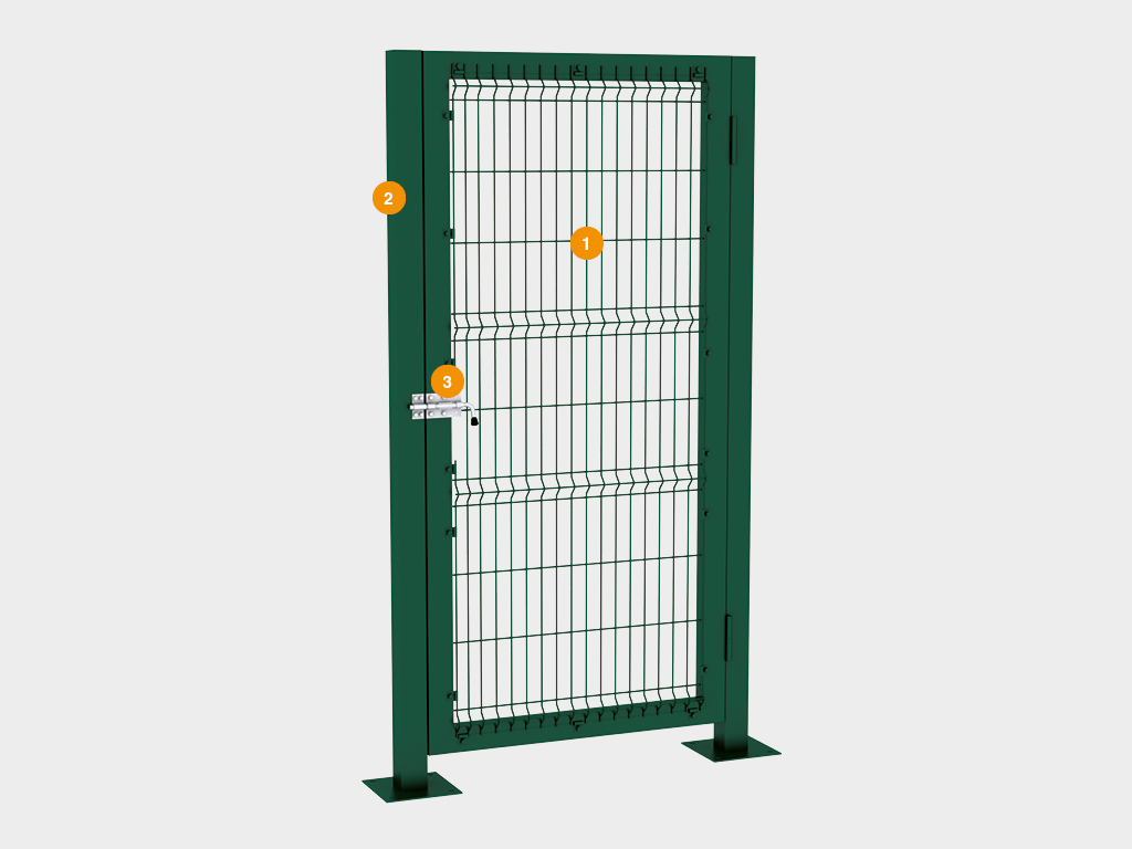 Калитка со стальной рамой и заполнением сварной сеткой 1