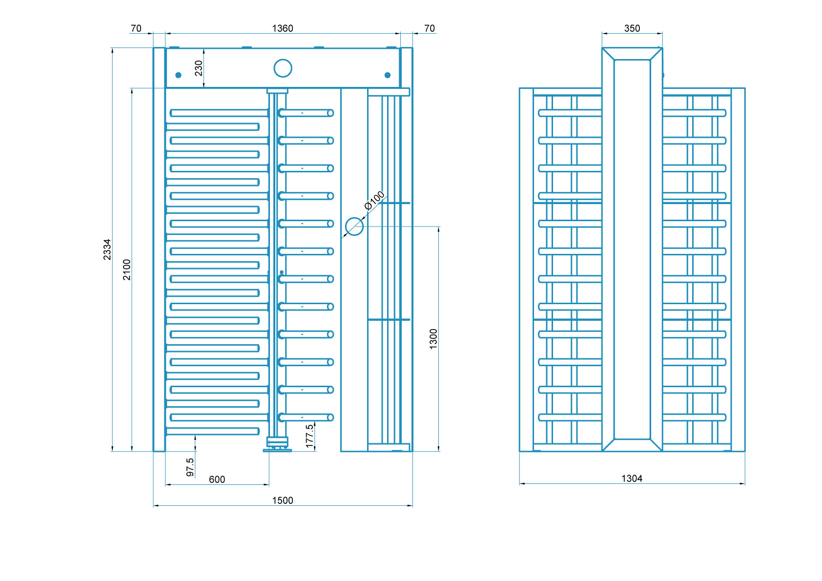 Турникет полноростовой БЛОКПОСТ СТ 1A СЕРИЯ СПЕКТР Z 1 Турникет полноростовой БЛОКПОСТ СТ 1A СЕРИЯ СПЕКТР Z 1