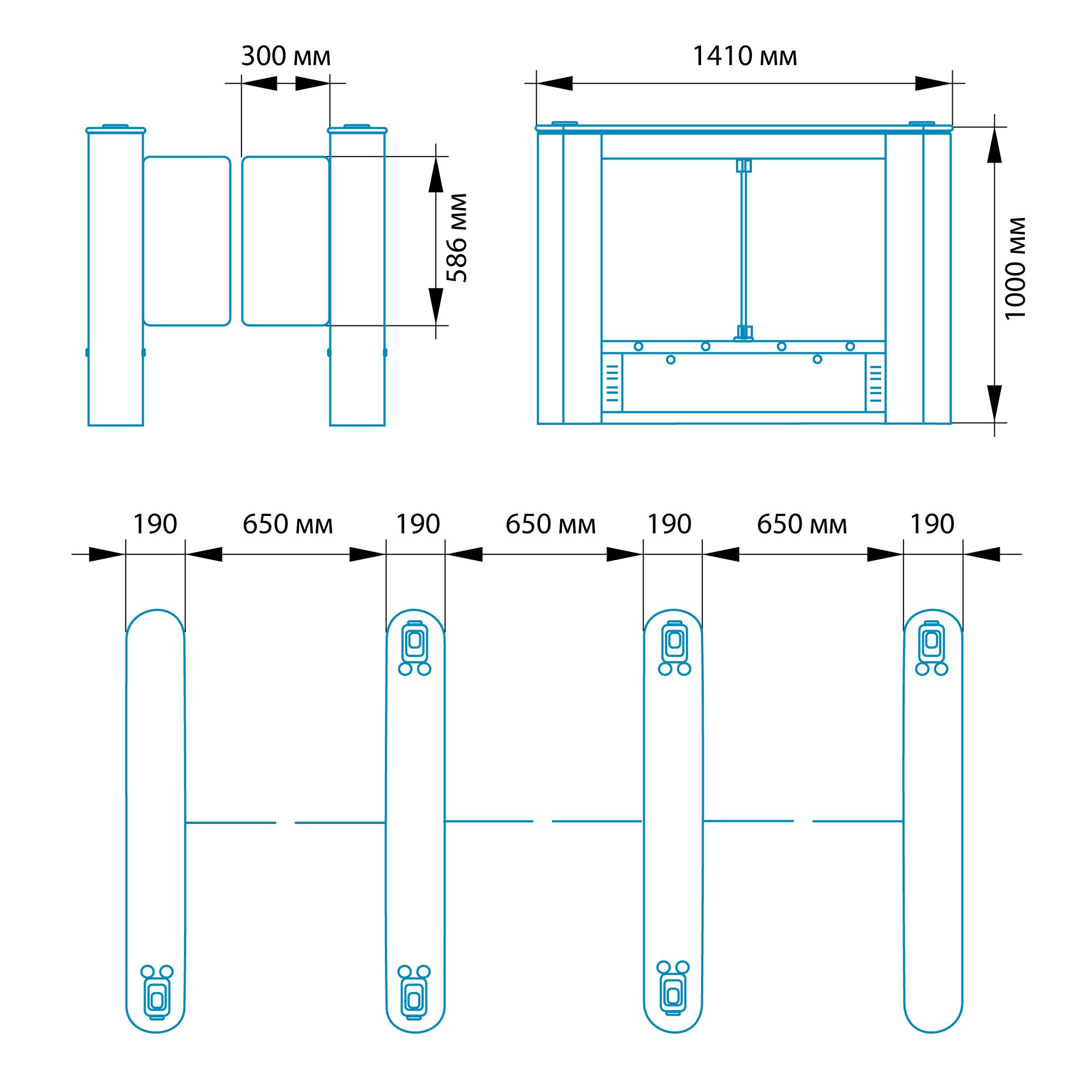 Турникет распашной БЛОКПОСТ РСП 600 2 Турникет распашной БЛОКПОСТ РСП 600 2