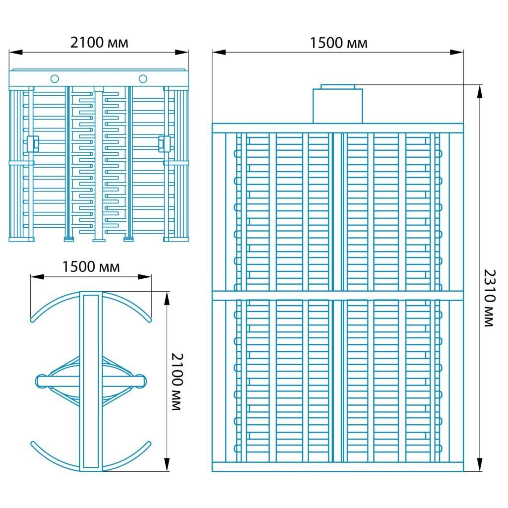 Полноростовой турникет БЛОКПОСТ РСТ 1200 4 Полноростовой турникет БЛОКПОСТ РСТ 1200 4