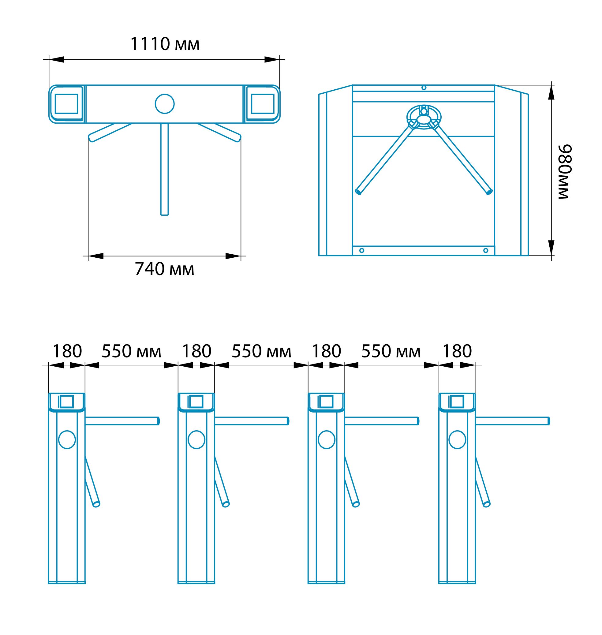 Турникет-трипод БЛОКПОСТ ТМБ 900 1