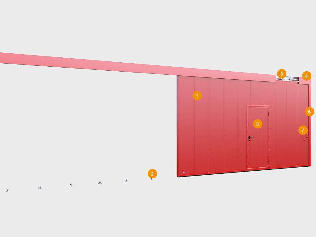 Откатные противопожарные ворота с классом огнестойкости EI60, EI90 1