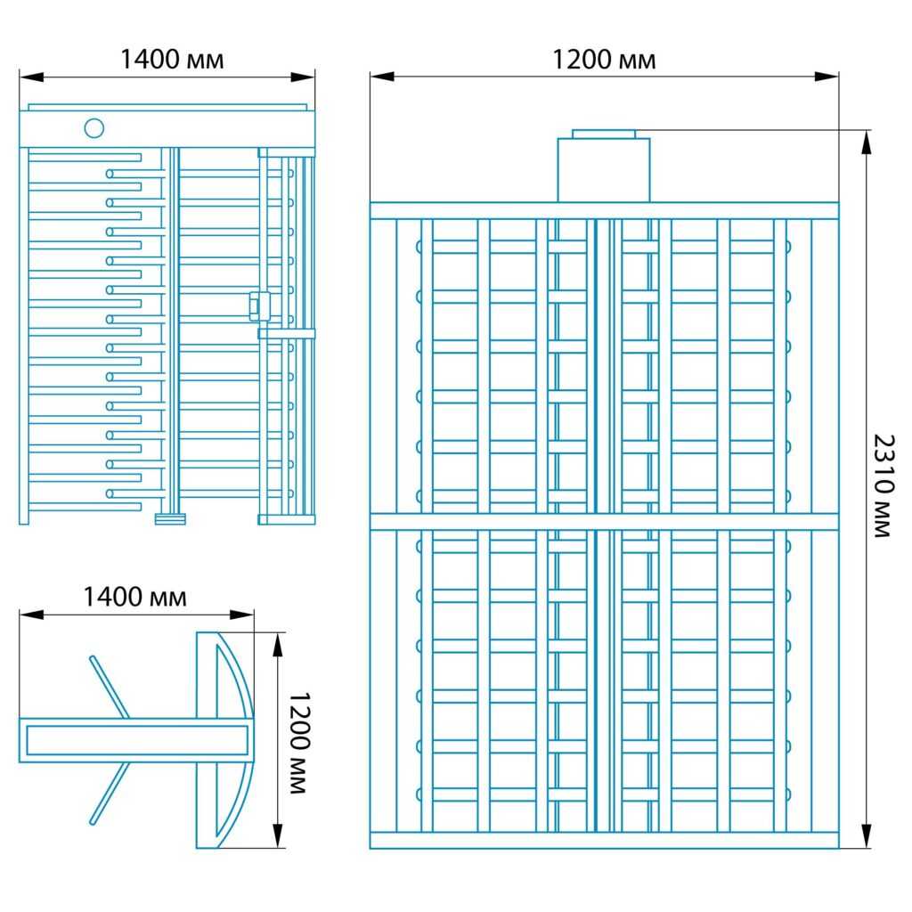 Полноростовой турникет БЛОКПОСТ РСТ 600 4