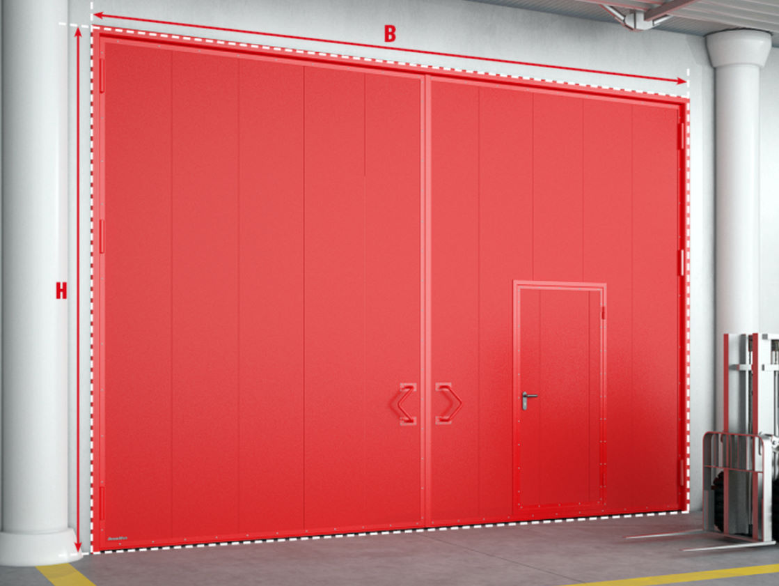Распашные противопожарные ворота с классом огнестойкости EI90, EI120 10