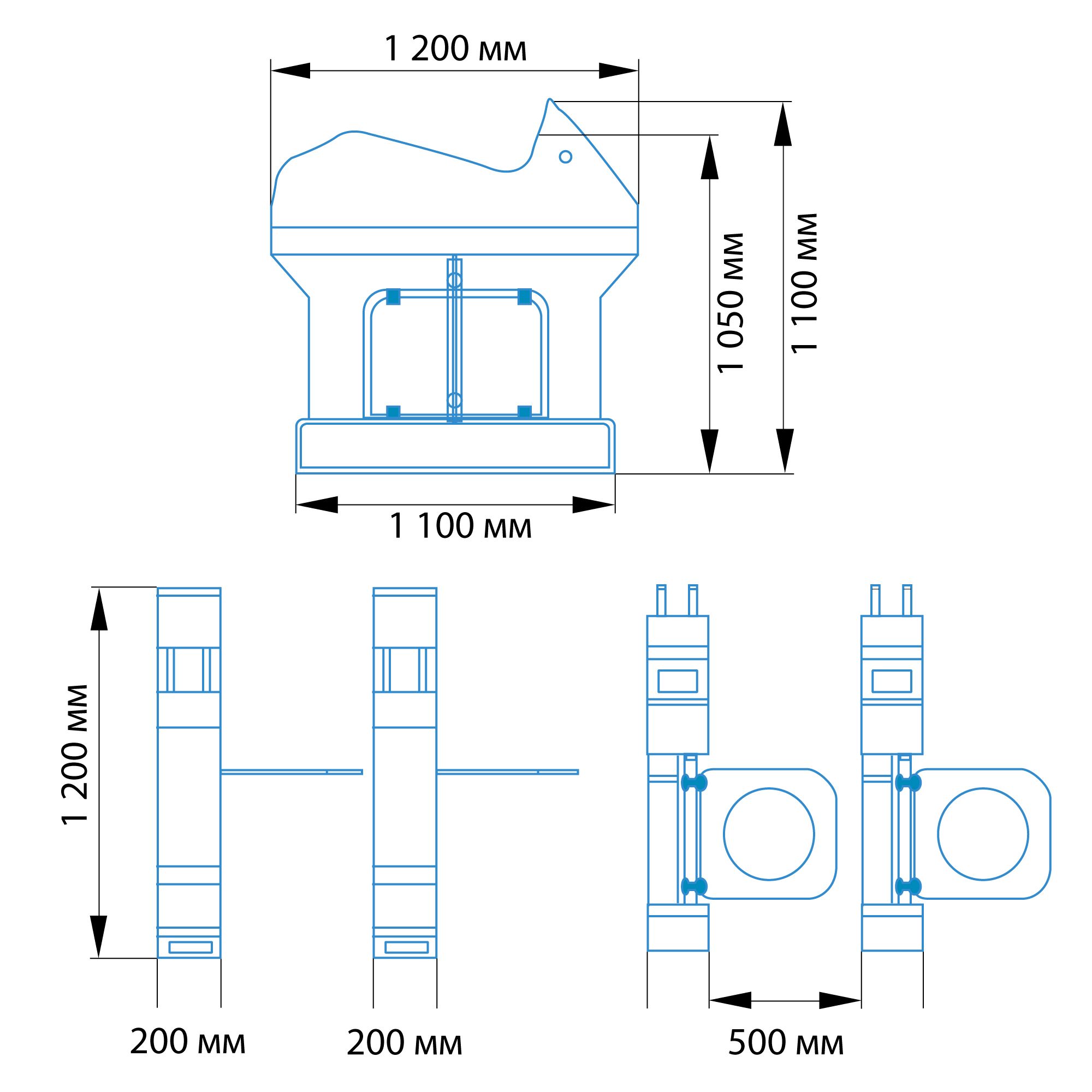 Детский турникет БЛОКПОСТ ТД 700 1 Детский турникет БЛОКПОСТ ТД 700 1