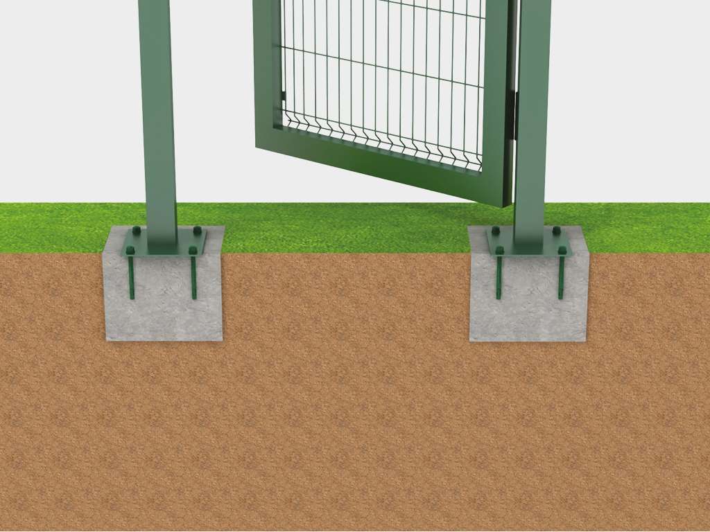 Калитка со стальной рамой и заполнением сварной сеткой 8