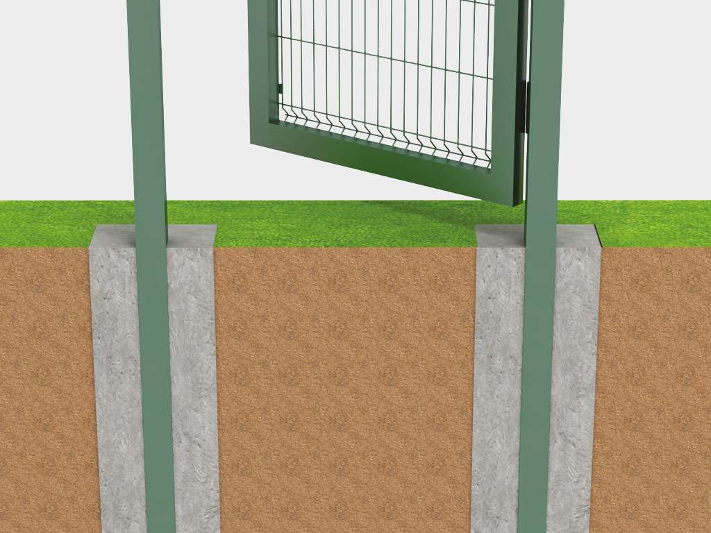 Калитка со стальной рамой и заполнением сварной сеткой 7