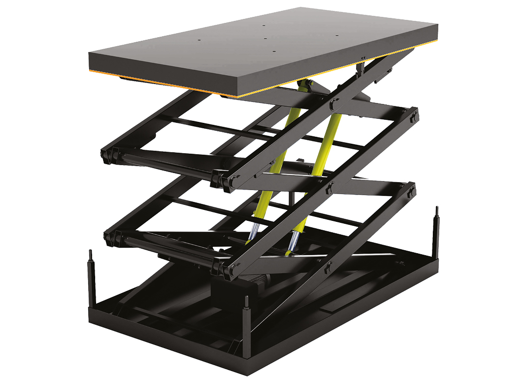 Подъемный стол с тремя парами ножниц 2