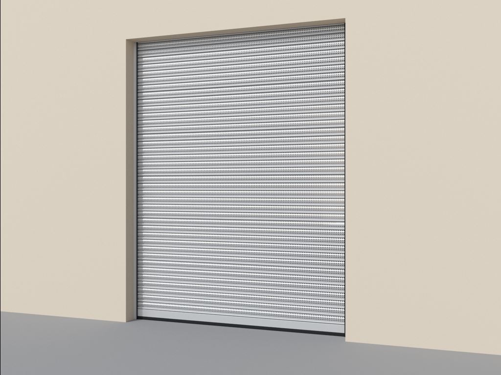 Ворота рулонные стальные с навальным приводом 6