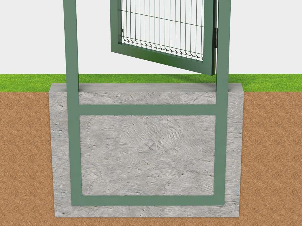 Калитка со стальной рамой и заполнением сварной сеткой 6