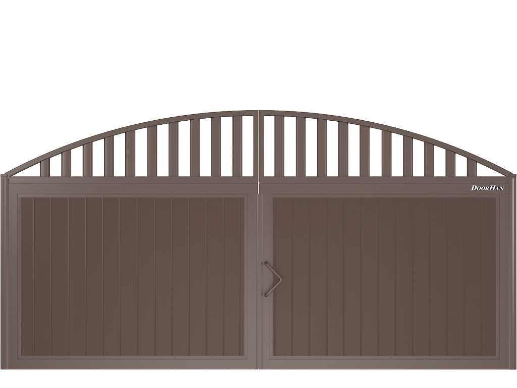 Распашные ворота из сендвич-панелей 13