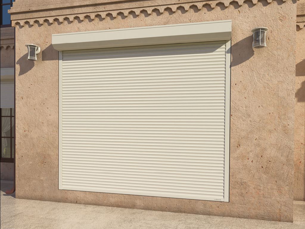 Рольставни на витрину из стального роллетного профиля RHS52 6