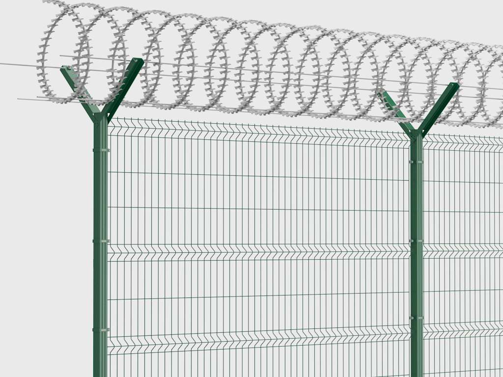 Забор из заборной секции «Оптима Лайт» и стального прутка 3,5 мм 15