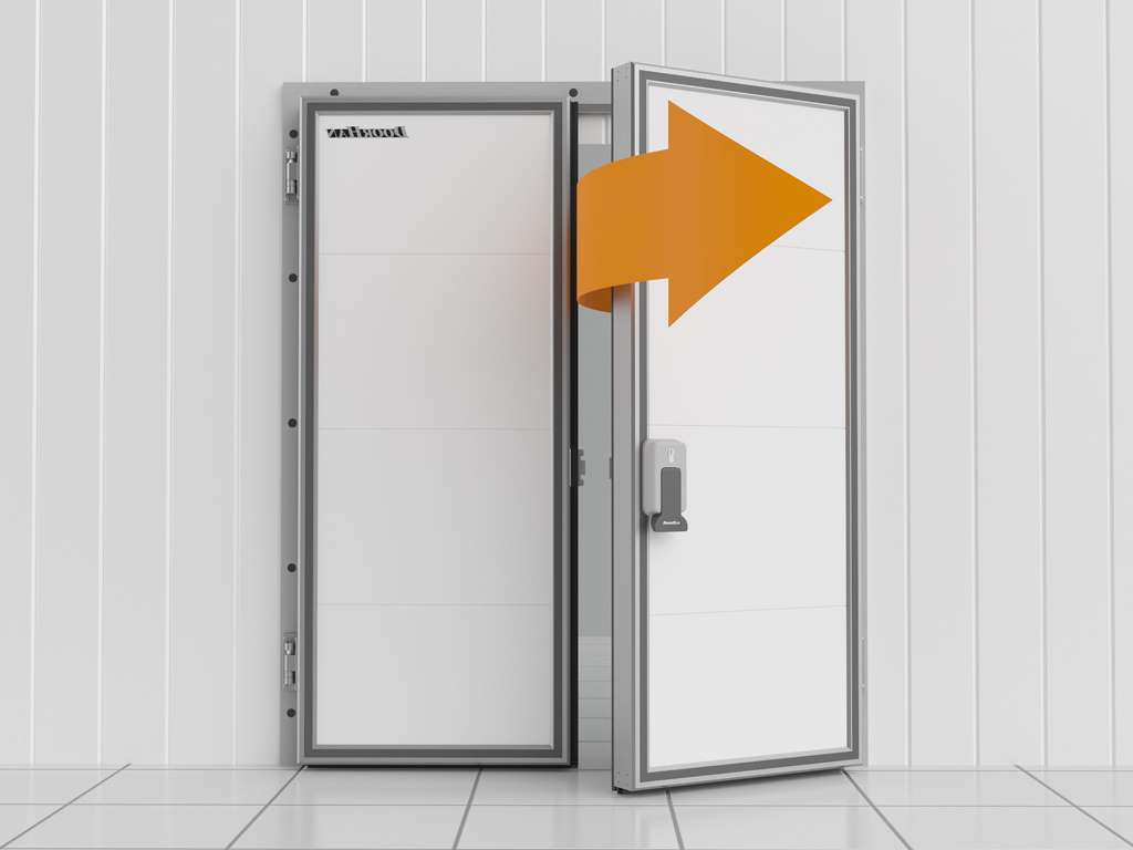 Холодильные двустворчатые распашные двери IsoDoor IDH2 для морозильных камер 3