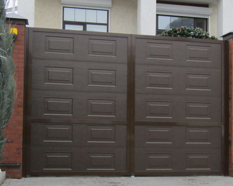 Распашные ворота из сендвич-панелей 19