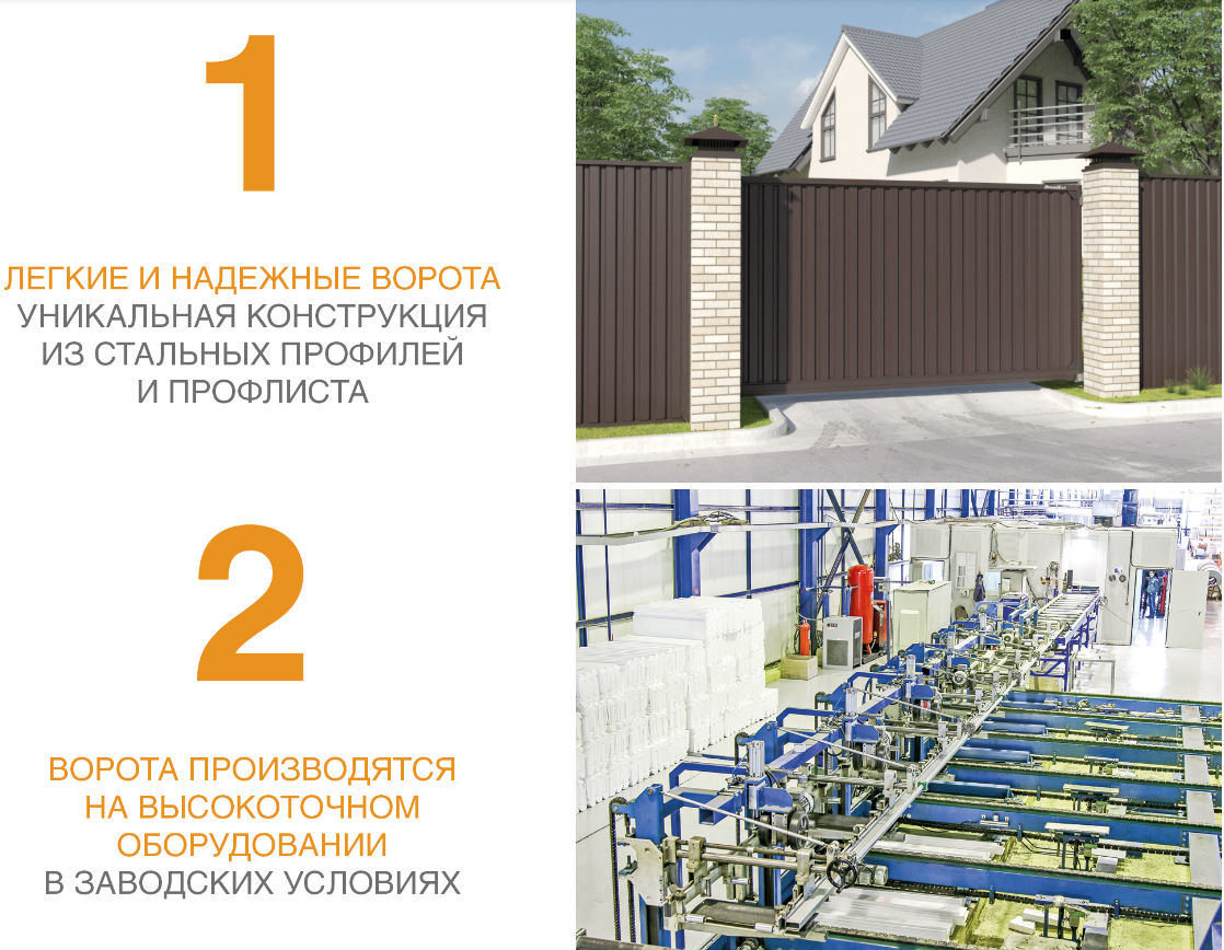 Откатные ворота из профлиста Revolution 9 Откатные ворота из профлиста Revolution 9