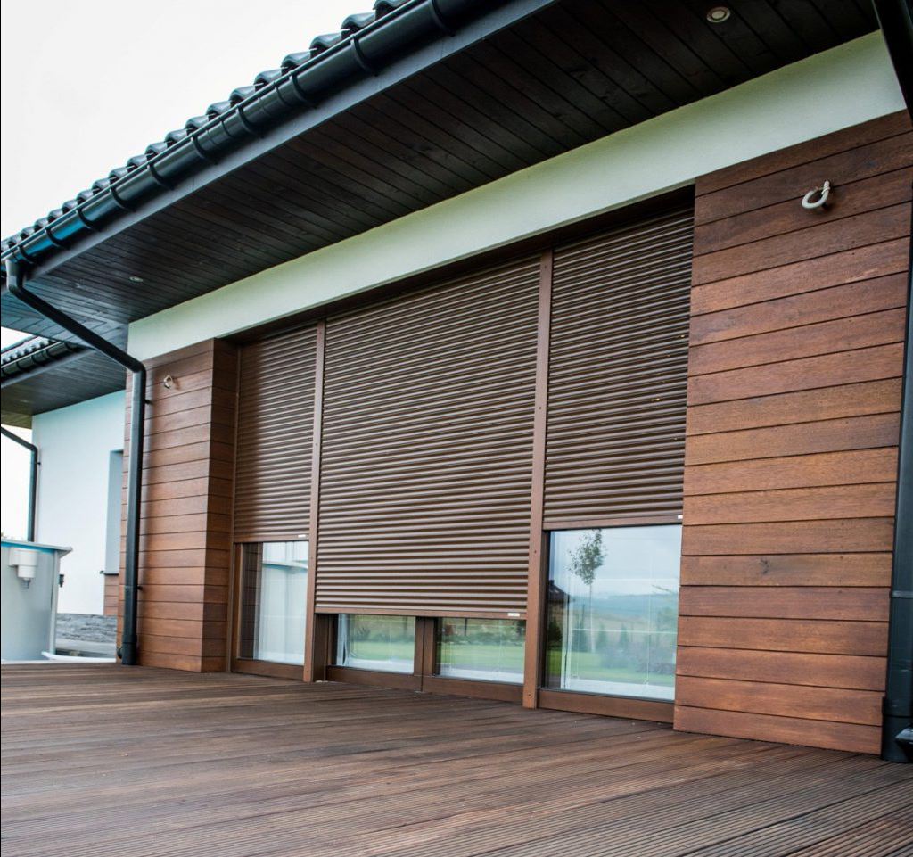 Рольставни на витрину взломостойкие из экструдированного роллетного профиля RHE58M 8