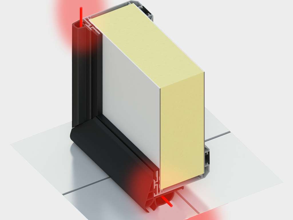 Холодильные двустворчатые распашные двери IsoDoor IDH2 для морозильных камер 26