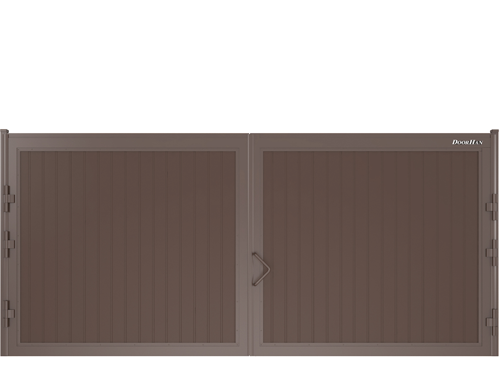 Распашные ворота из сендвич-панелей 9