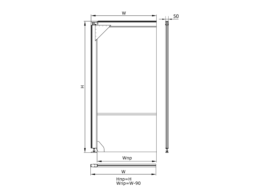 Маятниковые пленочные двери серия SSD 6