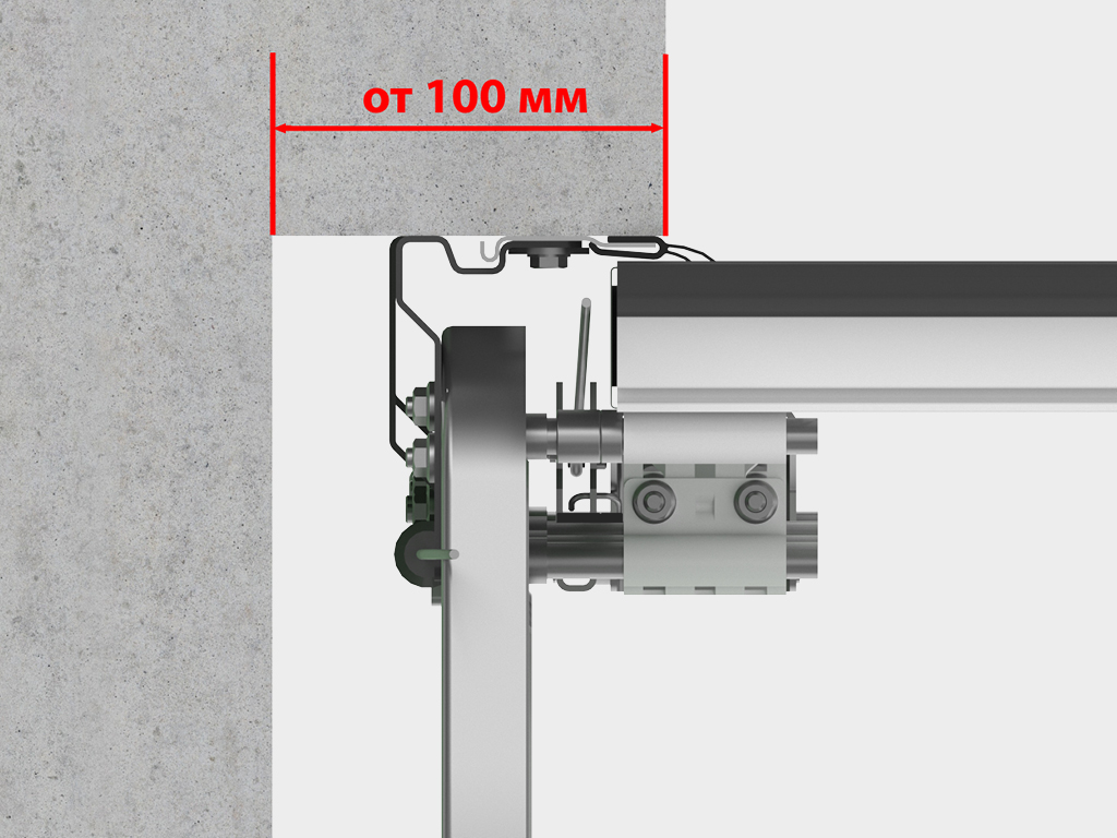 Ворота гаражные секционные из алюминиевых панелей с пружинно-инерционным механизмом RSD02LUX 3