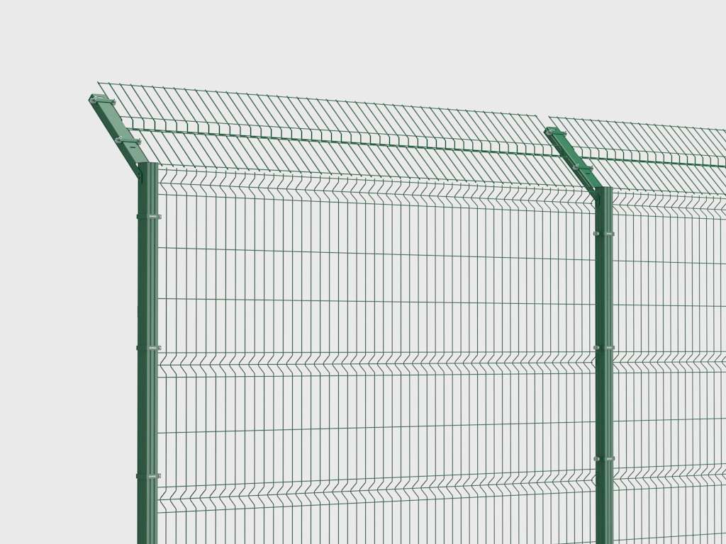 Забор из заборной секции «Оптима Лайт» и стального прутка 3,5 мм 16