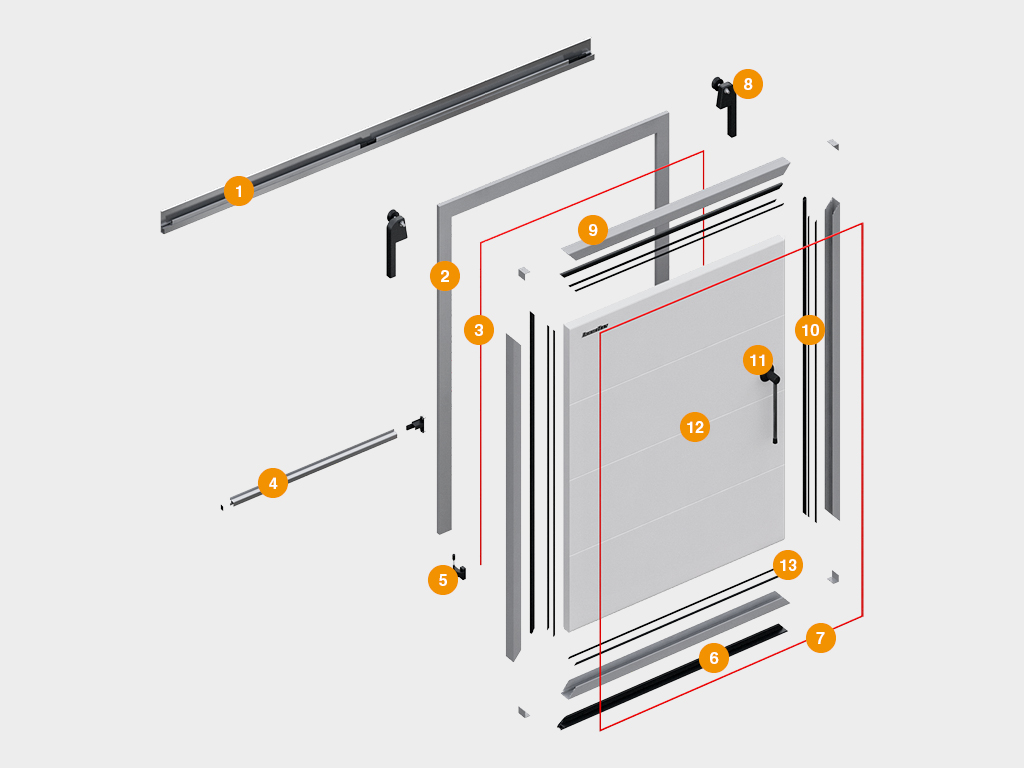 Холодильные откатные двери IsoDoor IDS1 для морозильных камер 1
