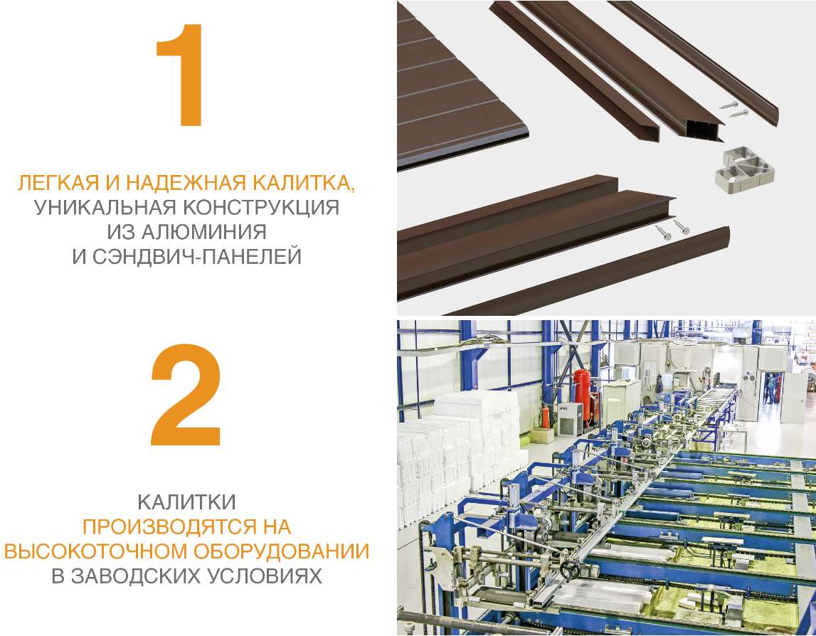 Калитка в алюминиевой раме с заполнением сендвич-панелями PSD-A 18