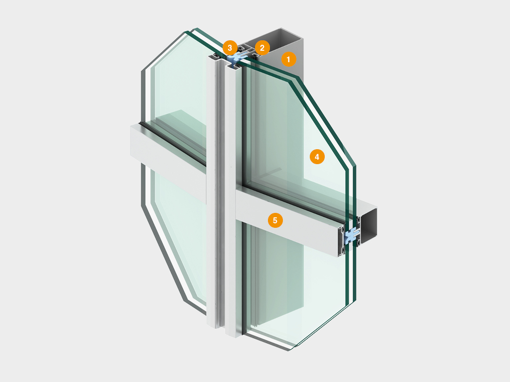 Фасадная стоечно-ригельная система 1 Фасадная стоечно-ригельная система 1