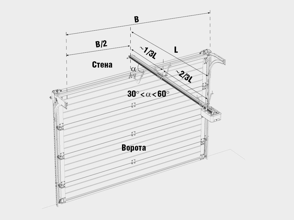 Привод для гаражных ворот Sectional-1200 Pro до 18 кв.м. 2