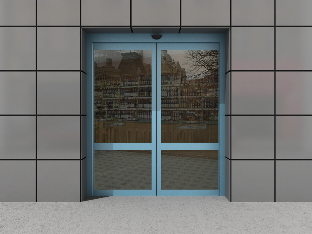 Комплект дверей (две подвижные лайтстворки и фрамуга сверху) для привода AD-SP 2