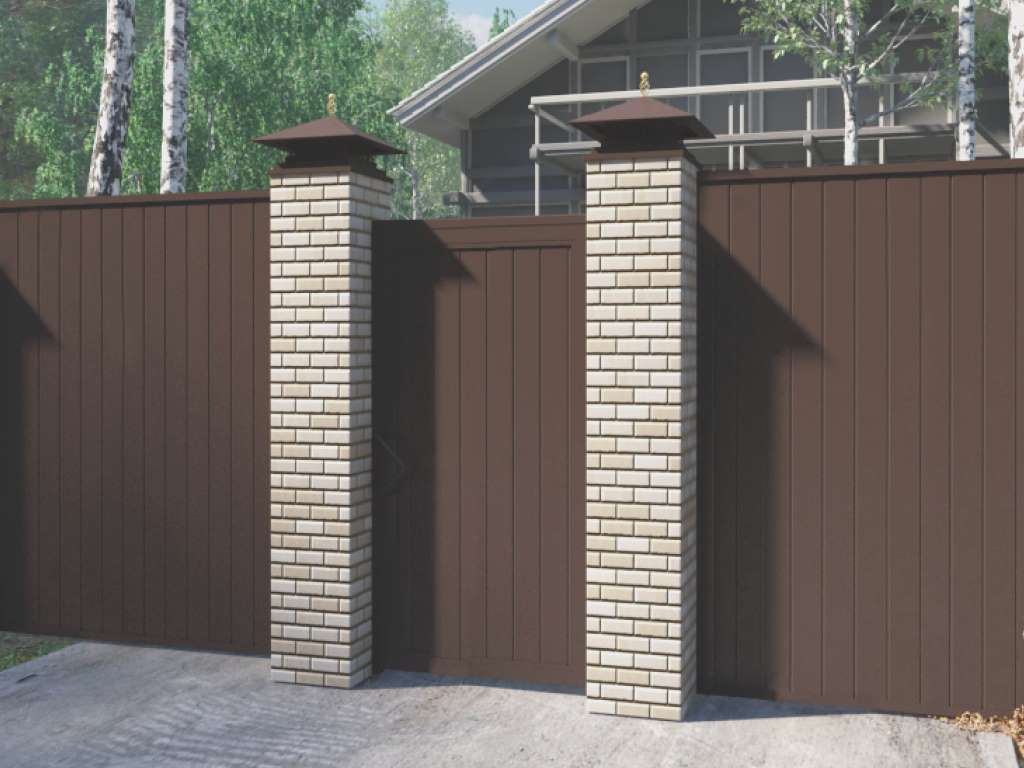 Калитка в алюминиевой раме с заполнением сендвич-панелями PSD-A 4