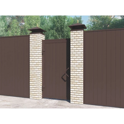 Калитка в алюминиевой раме с заполнением сендвич-панелями PSD-A