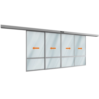 Комплект телескопической раздвижной двери (четыре подвижные лайтстворки) для привода AD-SP-TELESCOPE